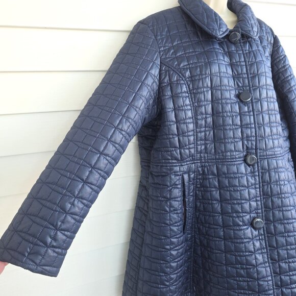 Kate Spade dark blue quilted lightweight jacket - Picture 3 of 11